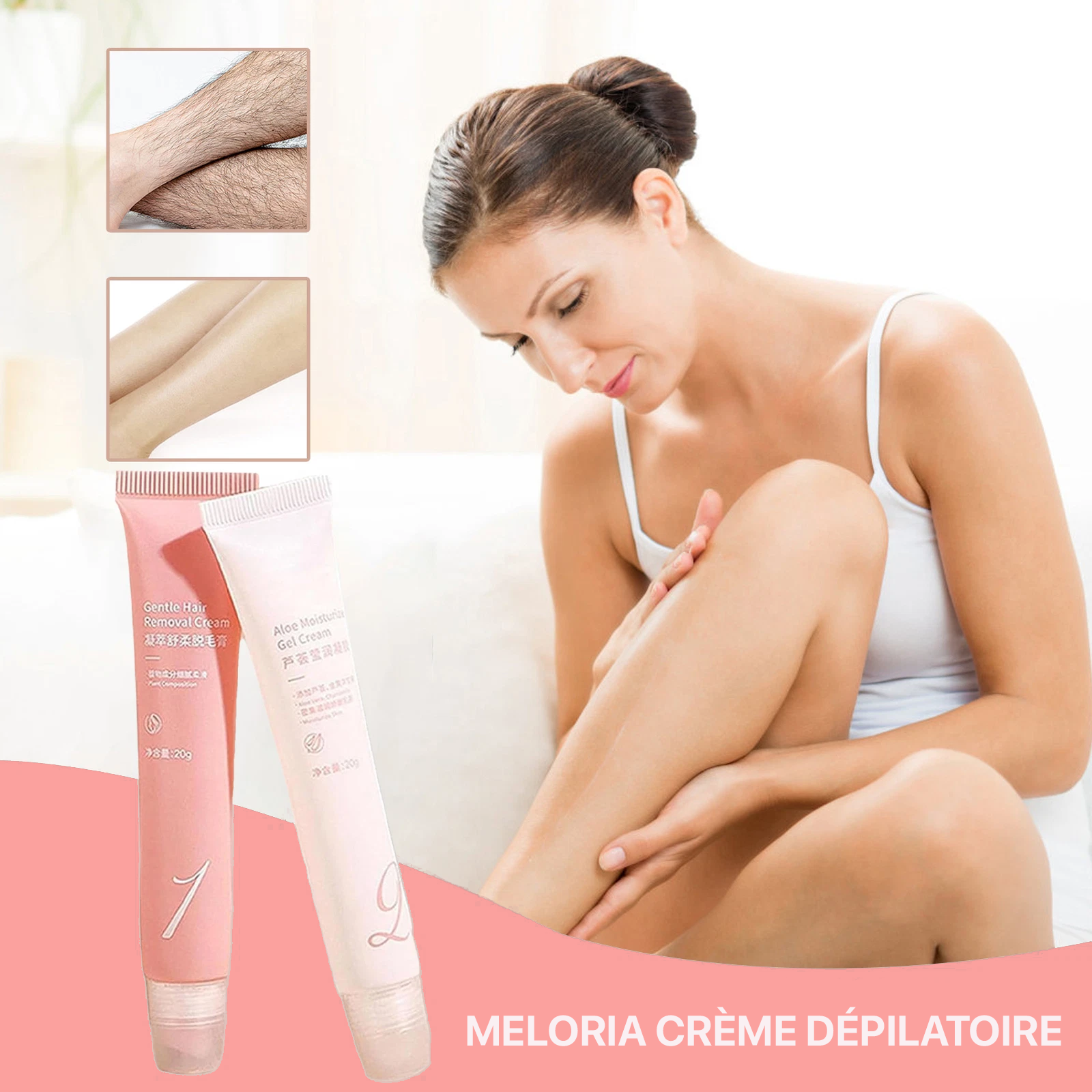 Méloria® – Crème dépilatoire visage & zones sensibles